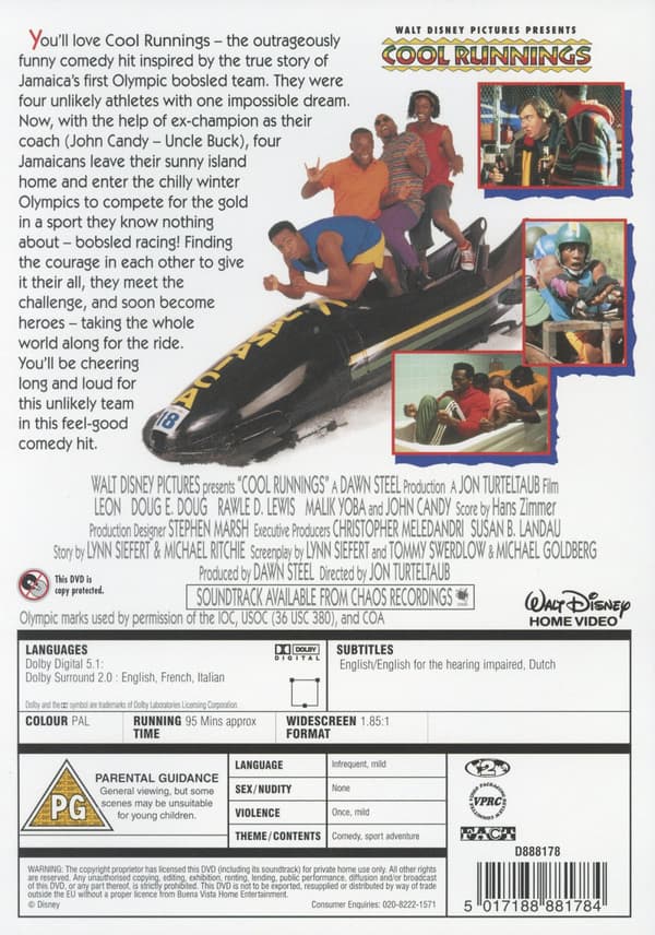 Cool runnings (Ej svensk text) (DVD)