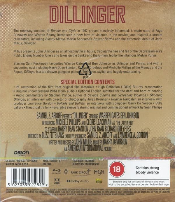 Dillinger (Ej svensk text) (Blu-ray)