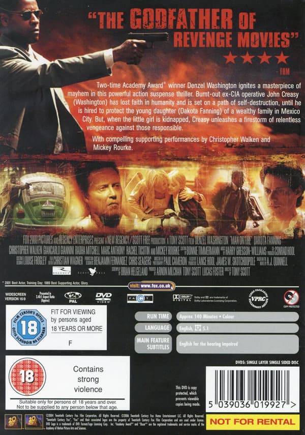 Man on fire (Ej svensk text) (DVD)