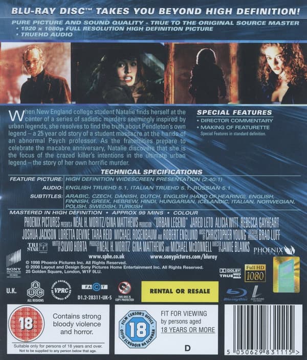 Mördande legender (Blu-ray)