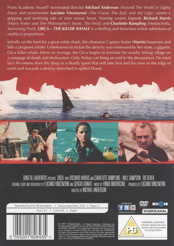 Orca / The killer whale (Ej svensk text) (DVD)