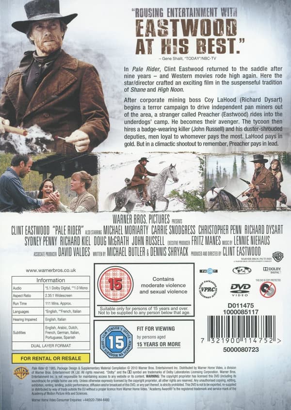 Clint Eastwood / Pale rider (Ej svensk text) (DVD)