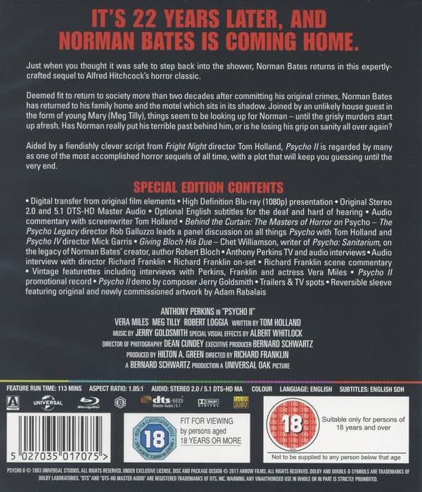 Psycho 2 (Ej svensk text) (Blu-ray)