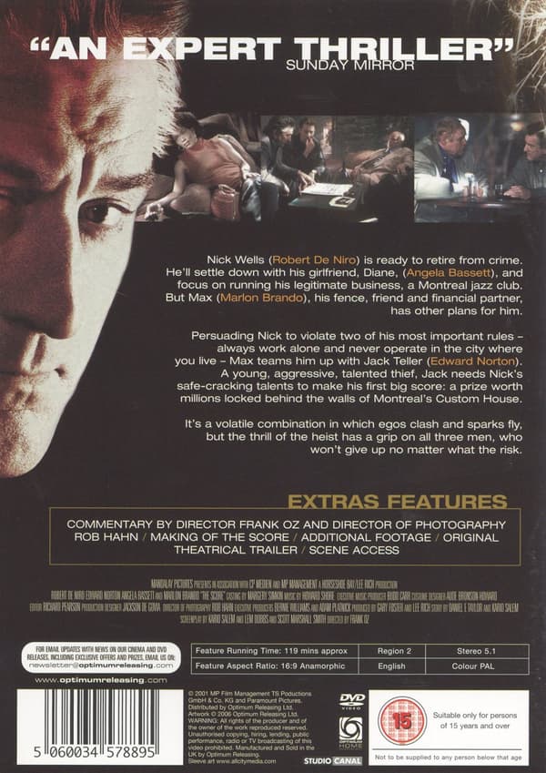 The Score (Ej svensk text) (DVD)