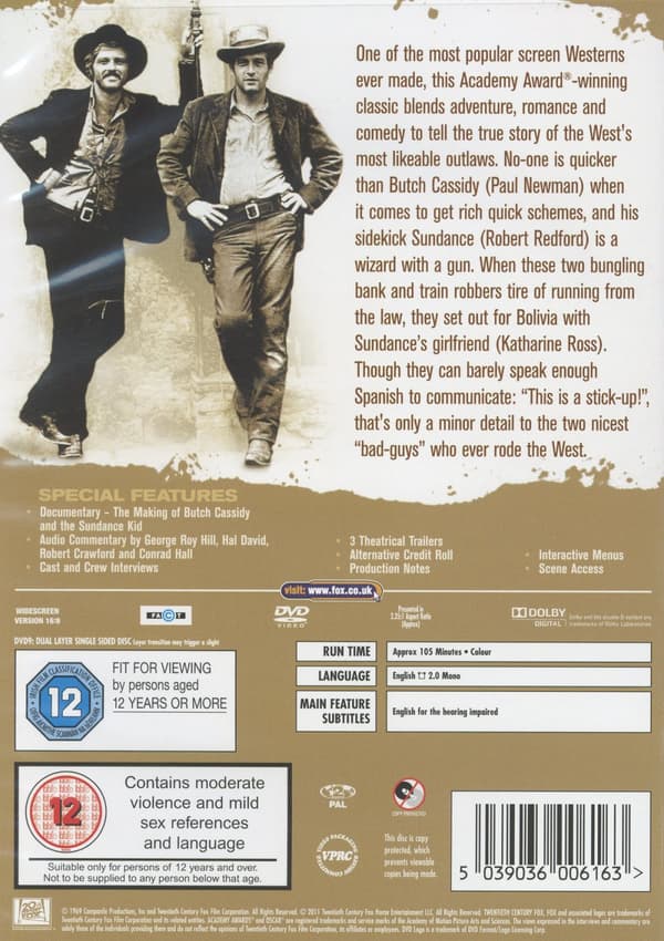 Butch Cassidy & Sundance Kid (Ej svensk text) (DVD)