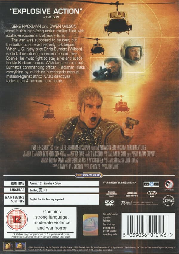 Behind Enemy Lines (Ej svensk text) (DVD)
