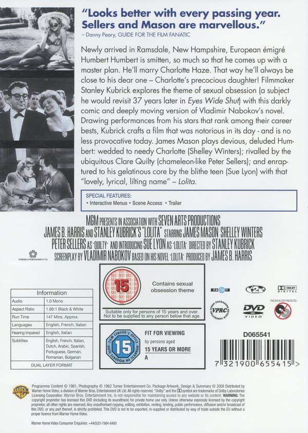 Lolita (Ej svensk text) (DVD)