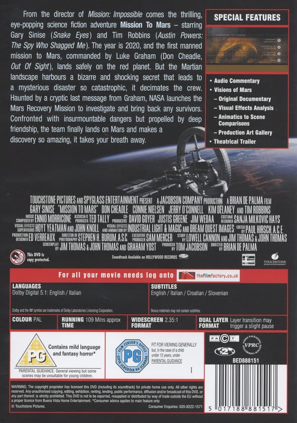 Mission to Mars (Ej svensk text) (DVD)