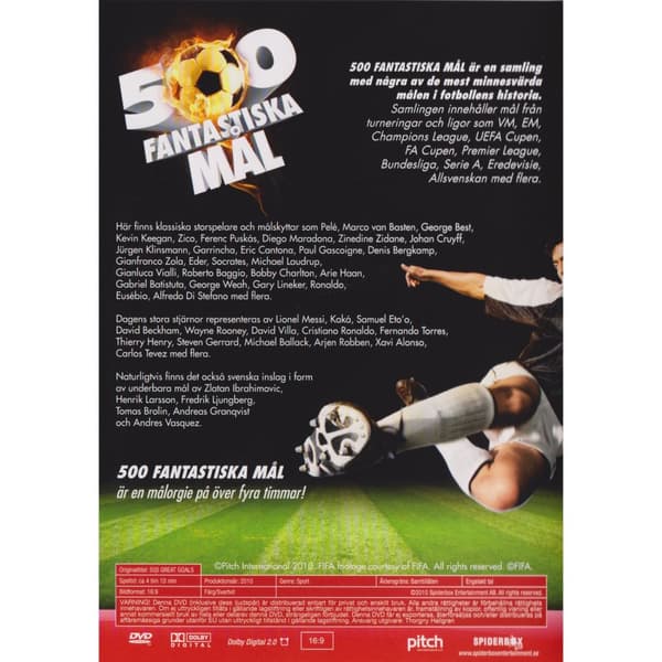 500 Fantastiska Mål DVD (Begagnad)