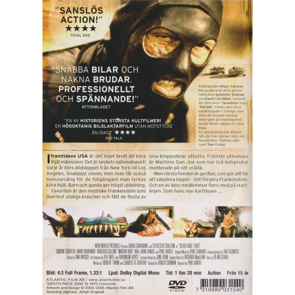 Death Race 2000 DVD (Käytetty)