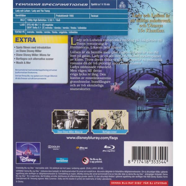 Lady och Lufsen Blu-Ray (Brugt)