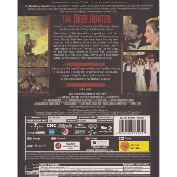 The Deer Hunter Blu-Ray Paperback (Begagnad)