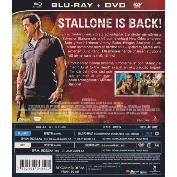 Bullet to the Head Blu-Ray (Brugt)