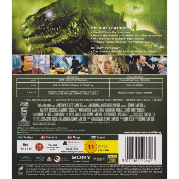 Godzilla Blu-Ray (Begagnad)
