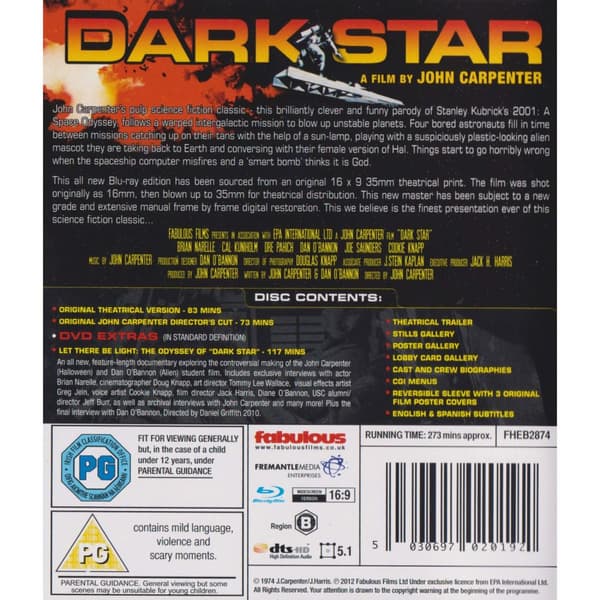 Dark Star Blu-Ray (Begagnad)