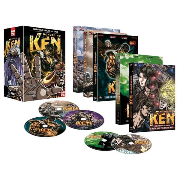 Hokuto no Ken (Ken den överlevande) - Intégral 3 filmer + 2 OAV - DVD-boxset- USED