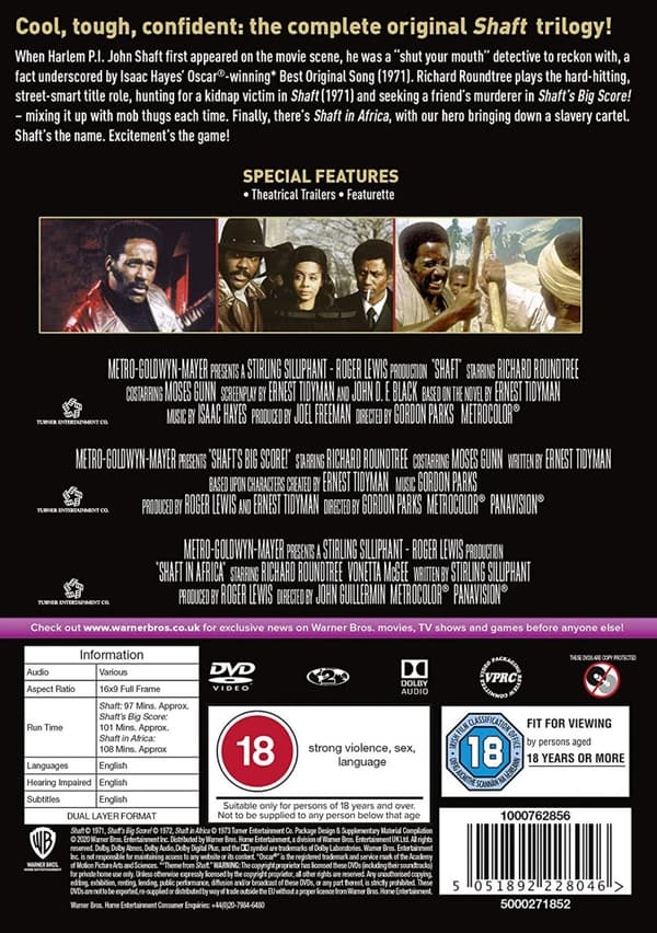Shaft 1-3 (Ej svensk text) (3 DVD)