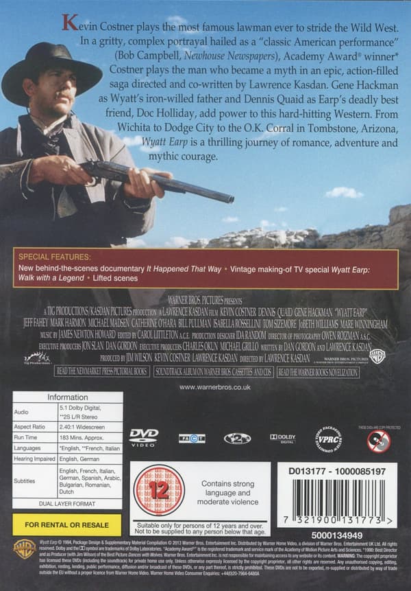 Wyatt Earp (Ej svensk text) (DVD)