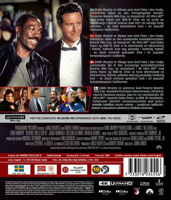Snuten i Hollywood 3 (4K Ultra HD)