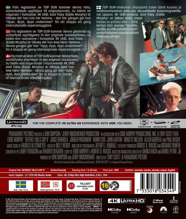 Snuten i Hollywood 2 (4K Ultra HD)