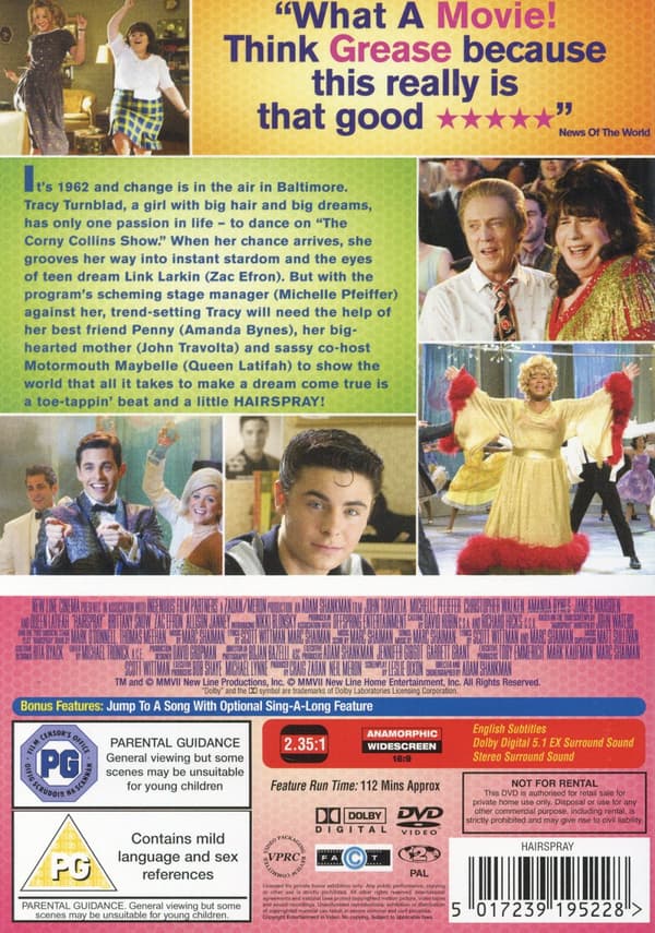 Hairspray 2007 (Ej svensk text) (DVD)