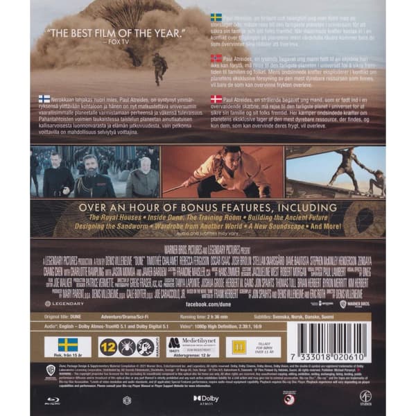 Dune Blu-Ray (Brukt)
