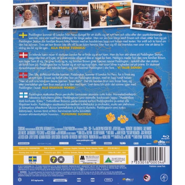 Paddington Blu-Ray (Begagnad)