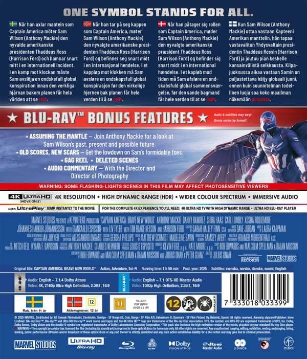 Captain America 4 / Brave New World (4K Ultra HD + Blu-ray)