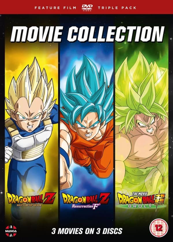 Dragon Ball Trilogy: Battle of Gods/Resurrection ‘F’, Broly [12] DVD Brand New