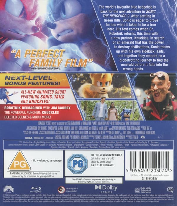 Sonic the Hedgehog 2 (Blu-ray)
