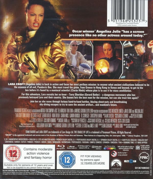 Tomb räder 2 / Cradle of life (Blu-ray)