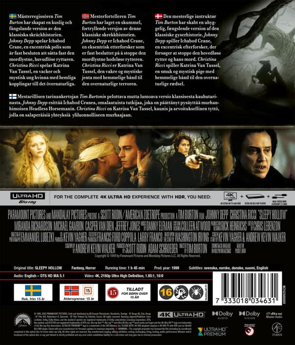 Sleepy Hollow (4K Ultra HD)