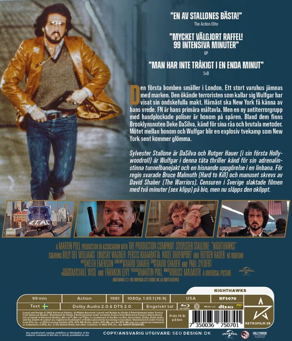 Nighthawks - digitalt restaurerad (Blu-ray)