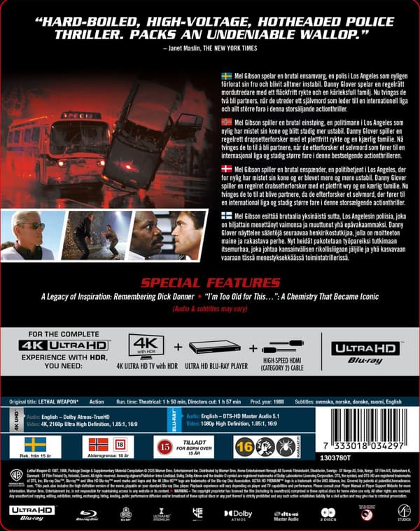 Dödligt vapen 1 - Ltd Steelbook (4K Ultra HD + Blu-ray)
