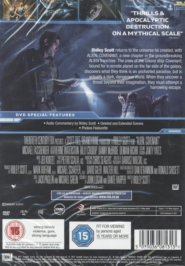 Alien: Covenant (Ej svensk text) (DVD)