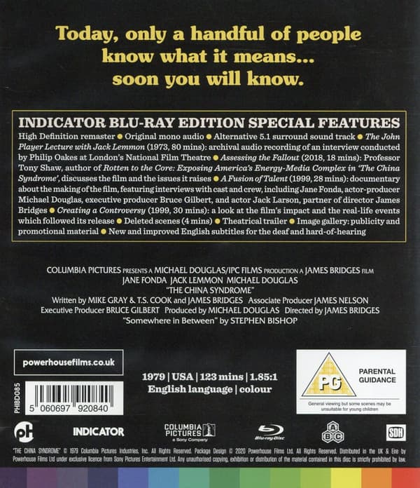 China Syndrome. The (Blu-ray)