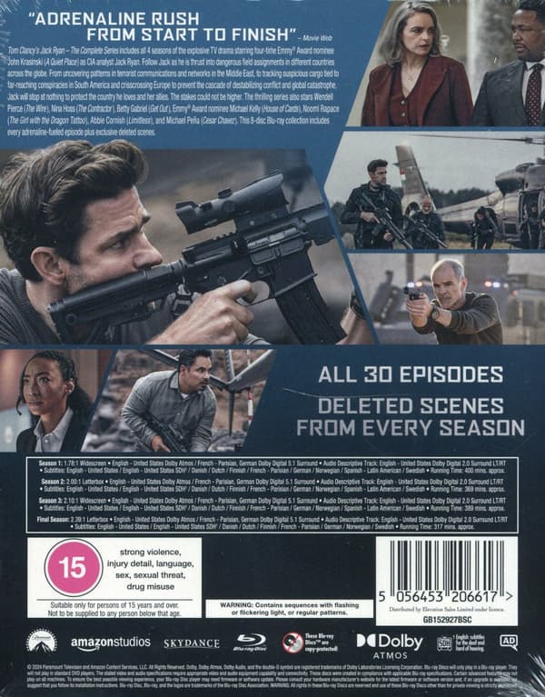 Tom Clancys Jack Ryan - The Complete Series (8 Blu-ray)
