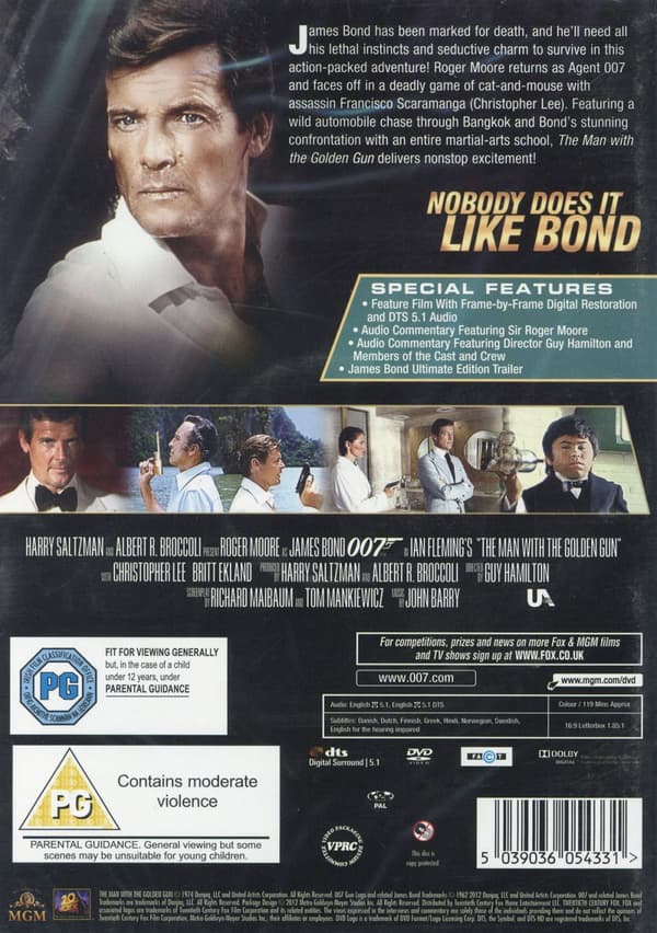 James Bond / Mannen med den gyllene pistolen (DVD)