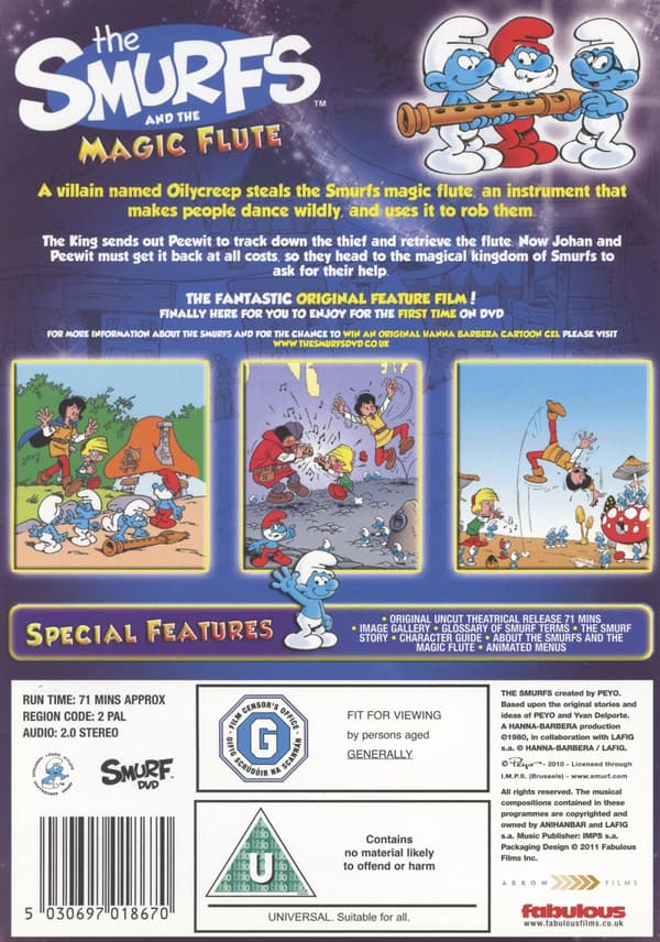 Smurfs the the Magic Flute (DVD)