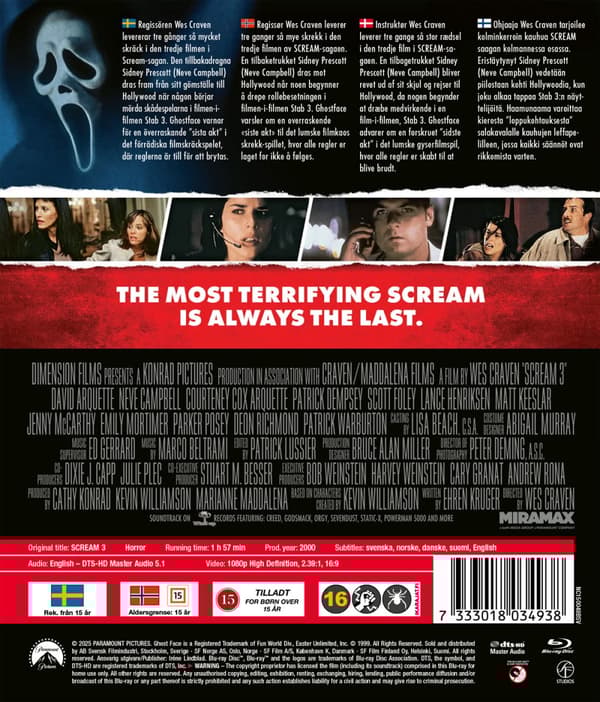 Scream 3 - Nyutgåva (Blu-ray)