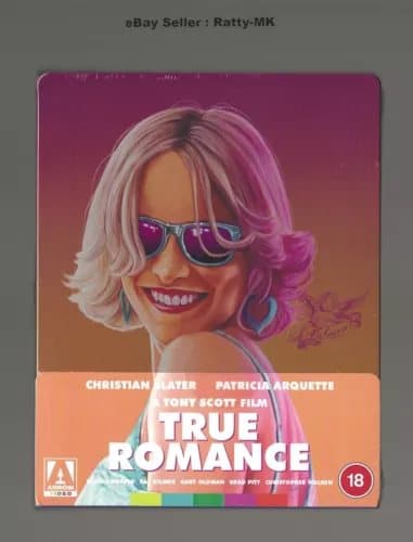 TRUE ROMANCE - ARROW VIDEO EXCLUSIVE 4K + BLU RAY STEELBOOK - Region 2 (Brand New)
