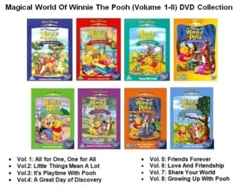MAGICAL WORLD OF WINNIE THE POOH DVD COMPLETE COLLECTION VOLUME 1 2 3 4 5 6 7 8 Region 2 (Brand New)