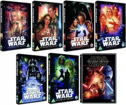 STAR WARS SERIES 1-7 DVD COMPLETE EDITION EPISODES 1 2 3 4 5 6 7 R2 Region 2 (Brand New)