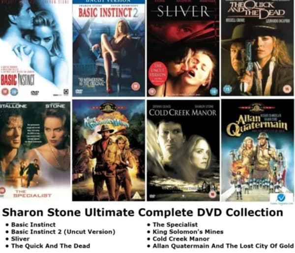 SHARON STONE 8 MOVIES ULITIMATE COLLECTION DVD Mint Condition R2 Region 2 (Brand New)