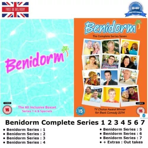 Benidorm Complete Series 1-7 Complete Collection 1 2 3 4 5 6 7 +Extra DVD Region 2 (Brand New)