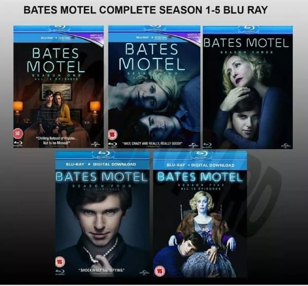 BATES MOTEL COMPLETE SERIES 1-5 Blu Ray Seasons 1 2 3 4 5 R2 Region 2 (Brand New)