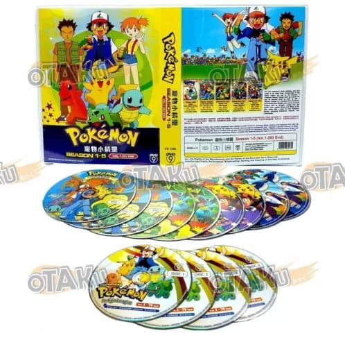 POKEMON (SEASON 1-5) - ANIME TV SERIES DVD (1-283 EPS)(ENG DUB) SHIP FROM Region 2 (Brand New)