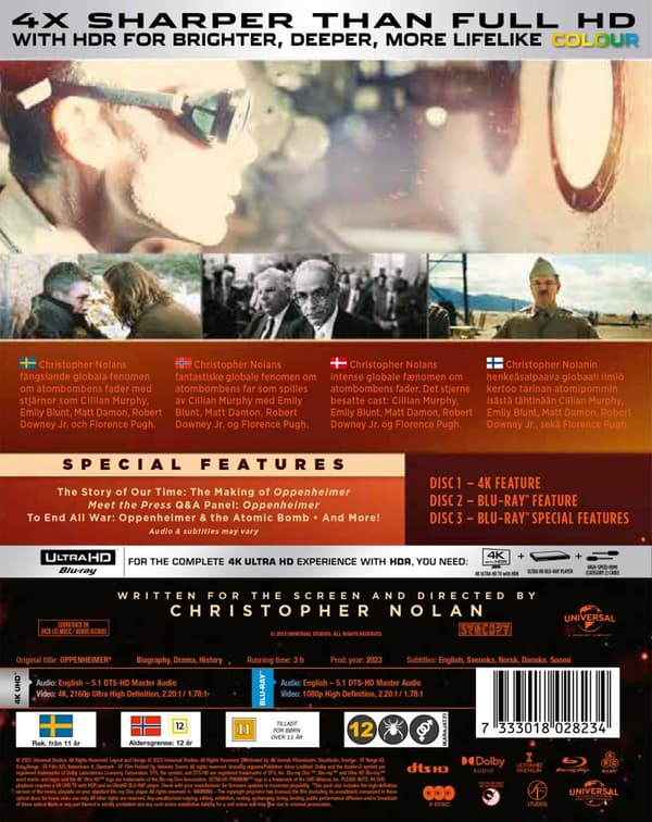 Oppenheimer (4K Ultra HD + 2 Blu-ray)