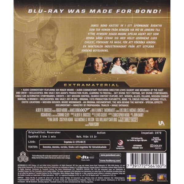 Moonraker Blu-Ray (Brukt)