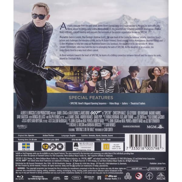 Spectre Blu-Ray (Käytetty)